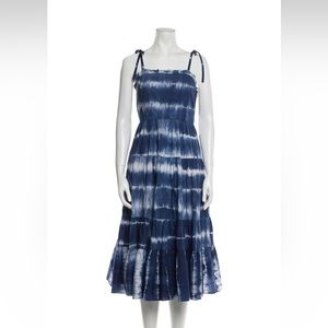 NWT Ulla Johnson XS Eddie Indigo Tie dye dress